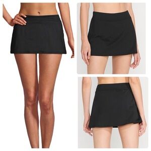 Lands End UPF 50 Black Swim Skirt | Women’s Bikini Swimsuit Bottoms | Size 18W
